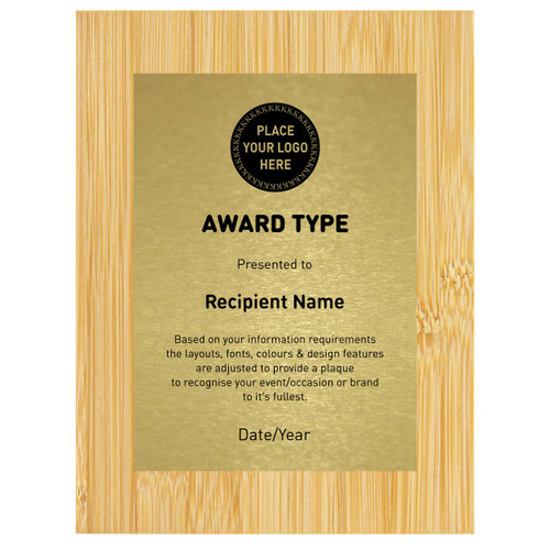 Bamboo Plaque Printed