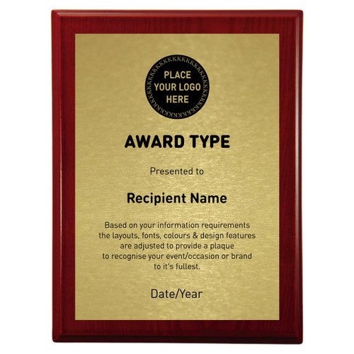Timber Plaque Gloss Cherry Printed