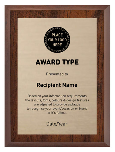 Value Foil Veneer Plaque Woodgrain Printed