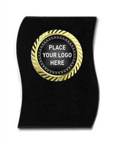 Summit Series Black Ribbon Small Trophy Gold Holder