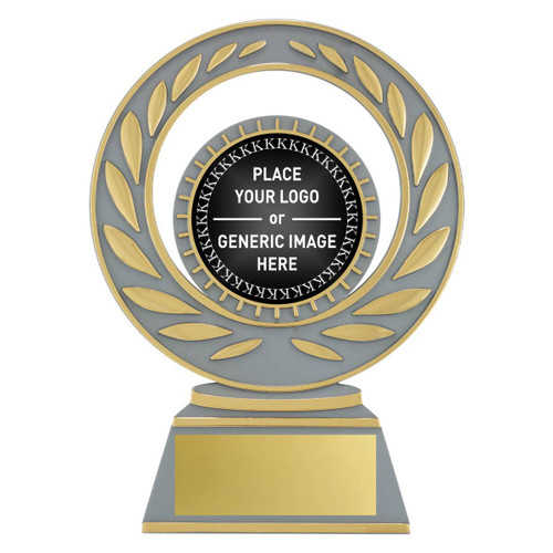 Virtue Insert Holder with Image or Logo Trophy Silver/Gold 150mm