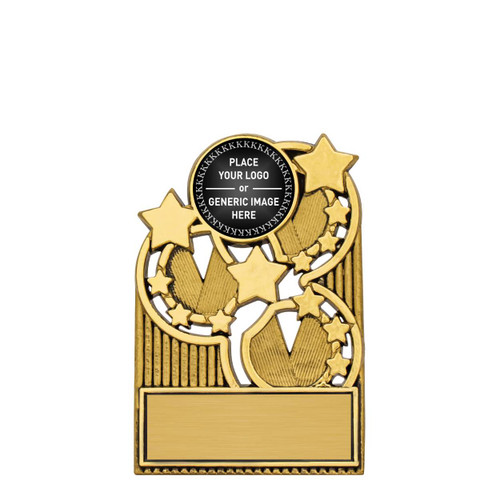 Mini Star Plaque with Insert or Logo Trophy Small 90mm