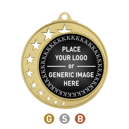 Hollow Star Insert Medal Large
