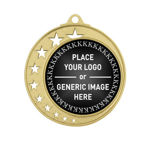 Hollow Star Insert Medal Large Gold