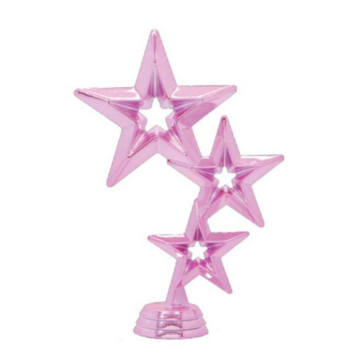 Triple Star Pink Figure Trophy