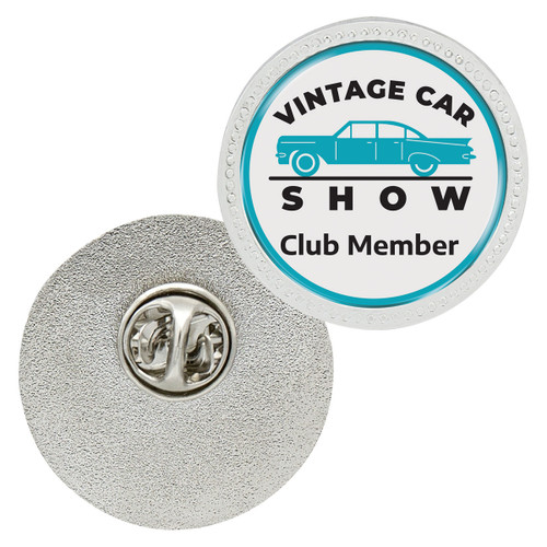 Decorative Lapel Pin Silver 28mm
