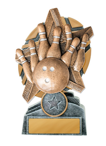 Starburst Series Ten Pin Bowling Trophy 130mm