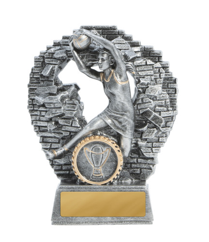 Crash Through Series Female Netball Trophy 130mm