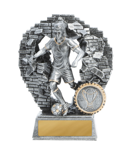 Crash Through Series Female Football Trophy 130mm