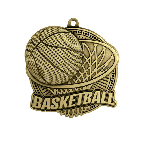 Tempo Series Basketball Medal Antique Gold