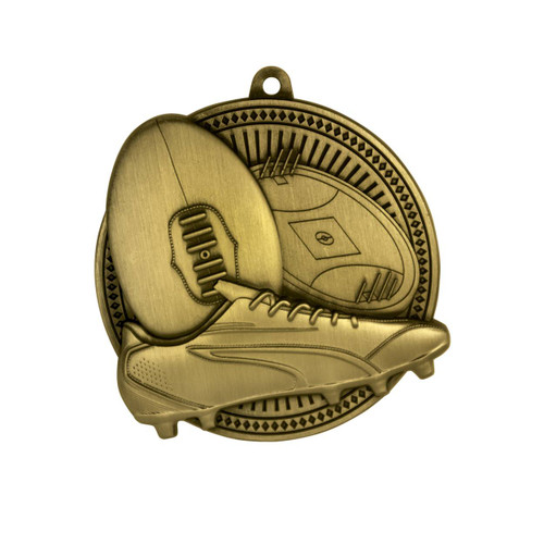 Tempo Series Aussie Rules Medal Antique Gold