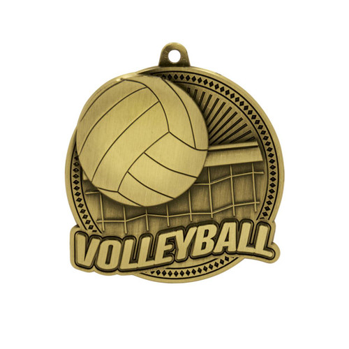 Tempo Series Volleyball Medal Antique Gold