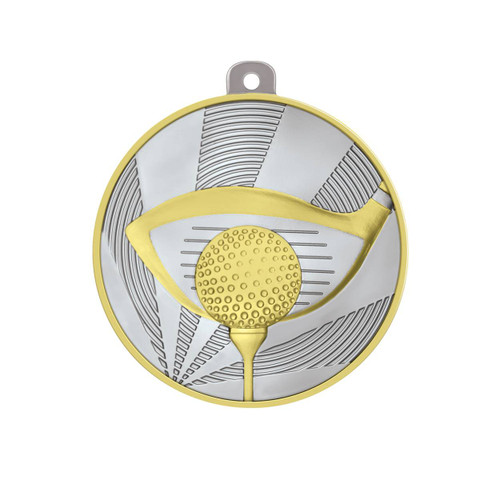 Lumina Series Golf Medal Shiny Silver/Gold