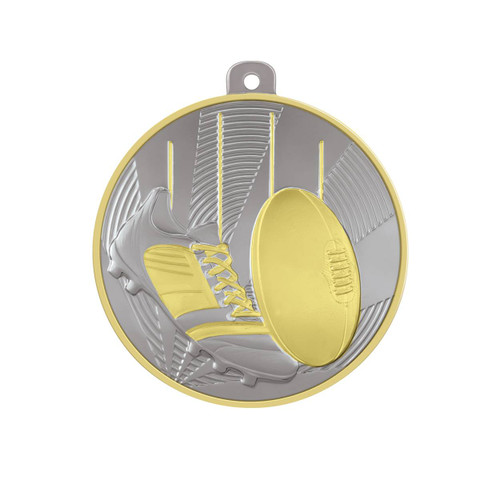 Lumina Series Aussie Rules Medal Shiny Silver/Gold