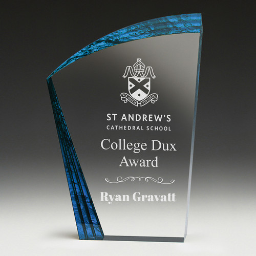 Lambent Series Acrylic Award Blue 200mm