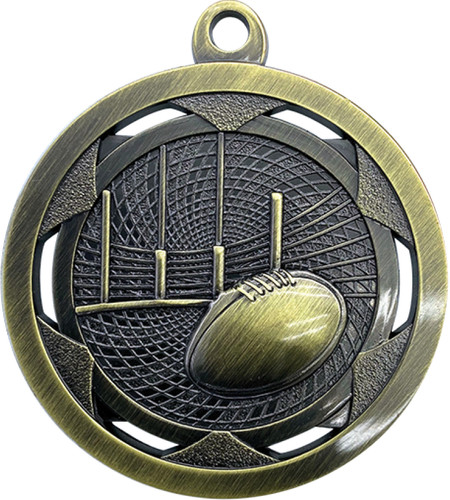 Strata Medal Aussie Rules Antique Gold