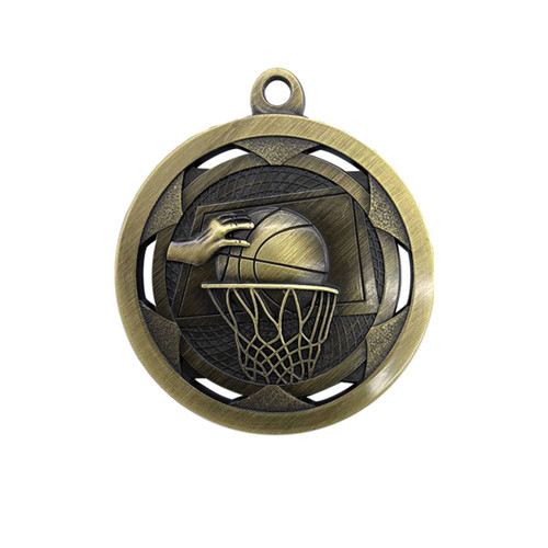 Strata Medal Basketball Antique Gold