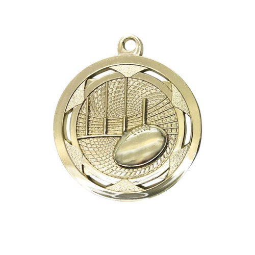 Strata Medal Aussie Rules Shiny Gold