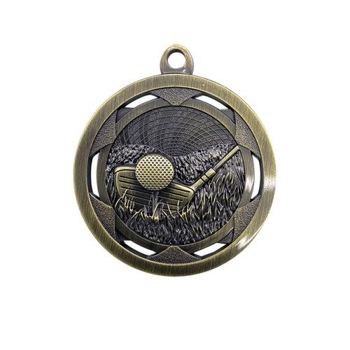 Strata Medal Golf Antique Gold