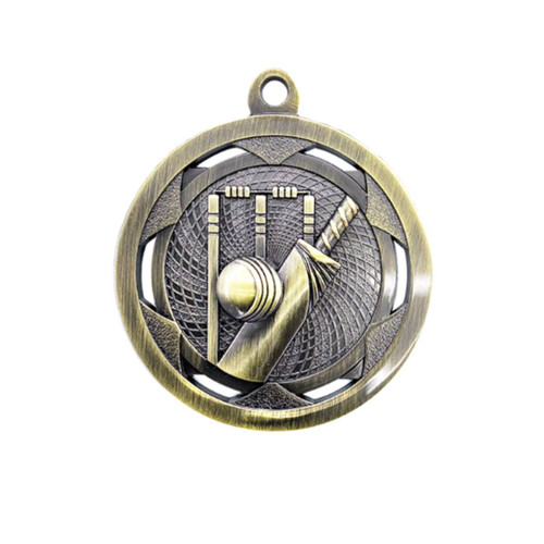 Strata Medal Cricket Antique Gold