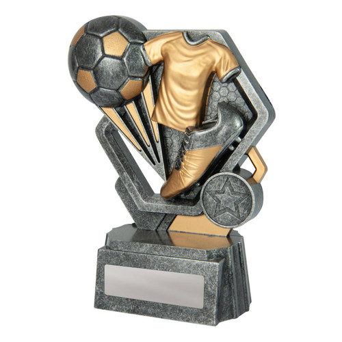 Thunder Football Trophy Antique Silver