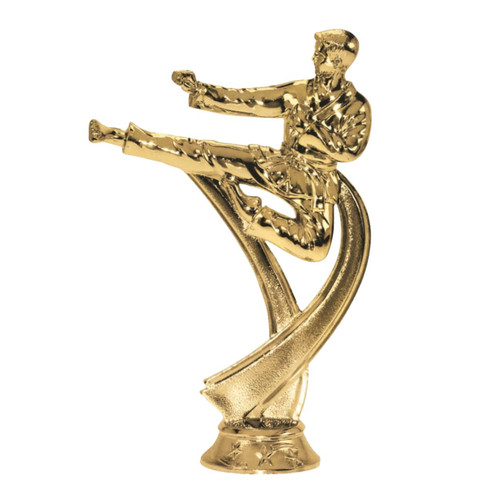 Karate Flying Kick Male Figure on base Trophy