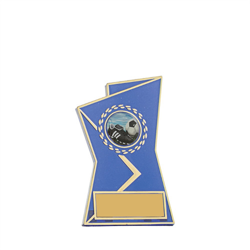 Blue Flash Holder Football Trophy 110mm