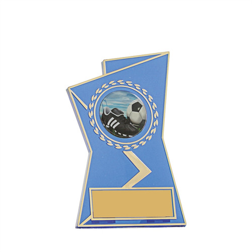 Blue Flash Holder Football Trophy 130mm