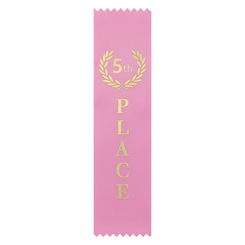 5th Place Award Ribbon Pink