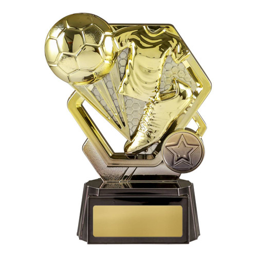 Thunder Football Trophy Gold Black 150mm