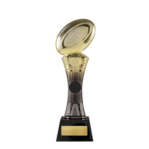 Atlas Tower Series Gold Black Rugby Trophy 260mm