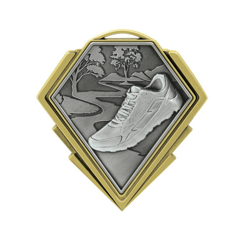 Diamond Cross Country Medal Gold/Silver