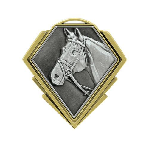 Diamond Horse Medal Gold/Silver