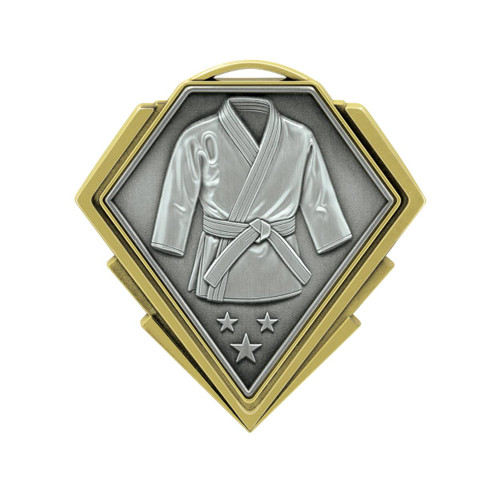 Diamond Martial Arts Medal Gold/Silver