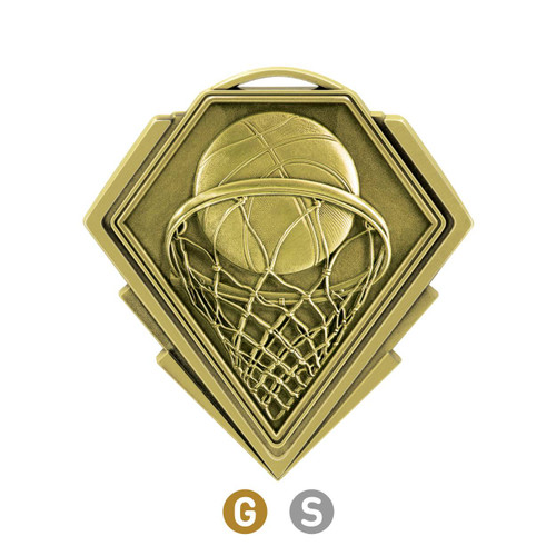Diamond Basketball Medal