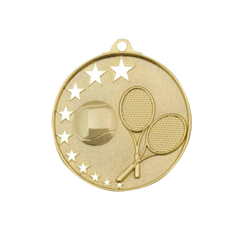 Hollow Star Tennis Medal Gold