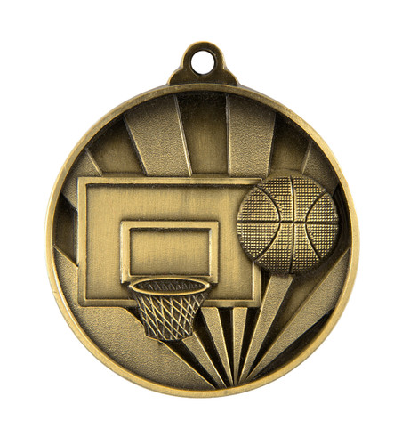 Sunrise Series Basketball Medal Gold 1076-G7