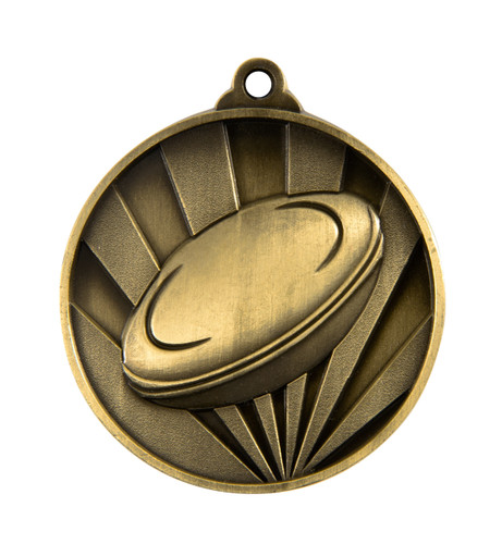 Sunrise Series Rugby Medal Gold