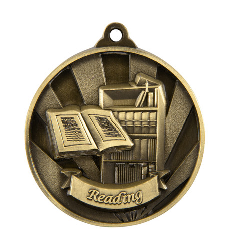 Sunrise Series Reading Medal Gold 1076-49G