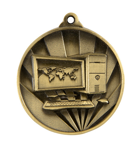 Sunrise Series Computers Medal Gold 1076-42G