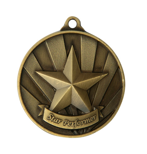 Sunrise Series Star Performer Medal Gold 1076-37G