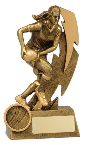 Shazam Series Female Rugby Trophy 145mm 11612A