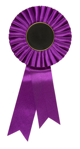 Ribbon Rosette 120mm Purple