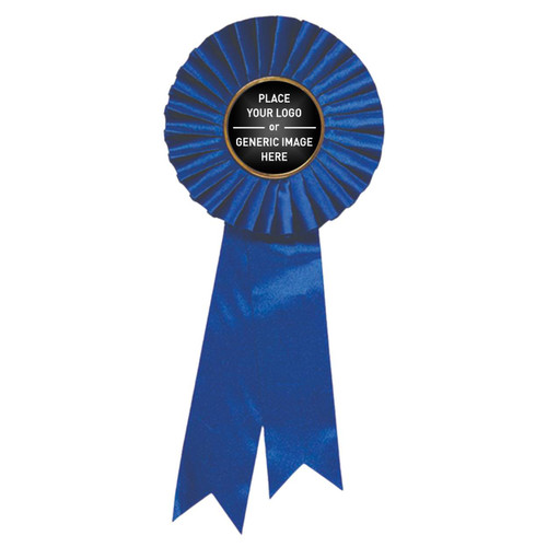 Ribbon Rosette 130mm Blue