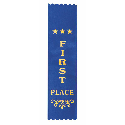 First Place Ribbon Blue