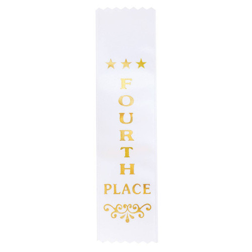 Fourth Place Ribbon White