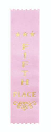 5th Place Ribbon Pink Stars