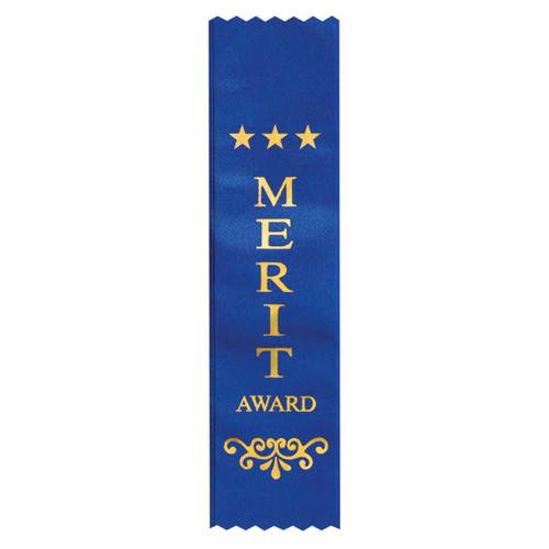 Merit Award Ribbon Blue