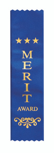 Merit Award Ribbon Blue