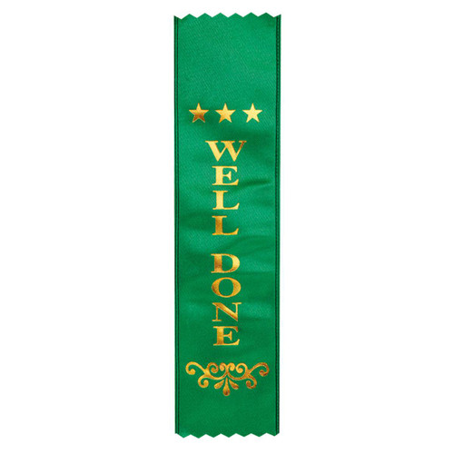 Well Done Place Ribbon Green